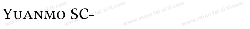 Yuanmo SC字体转换